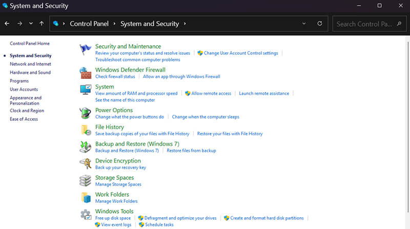 A screenshot of the Power Options settings in the Control Panel.