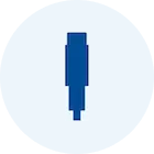 An icon of an iPhone charging cable.