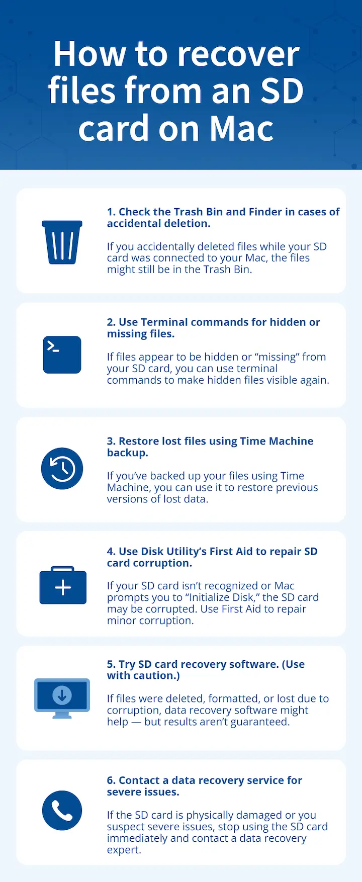 How to recover files from an SD card on a Mac
