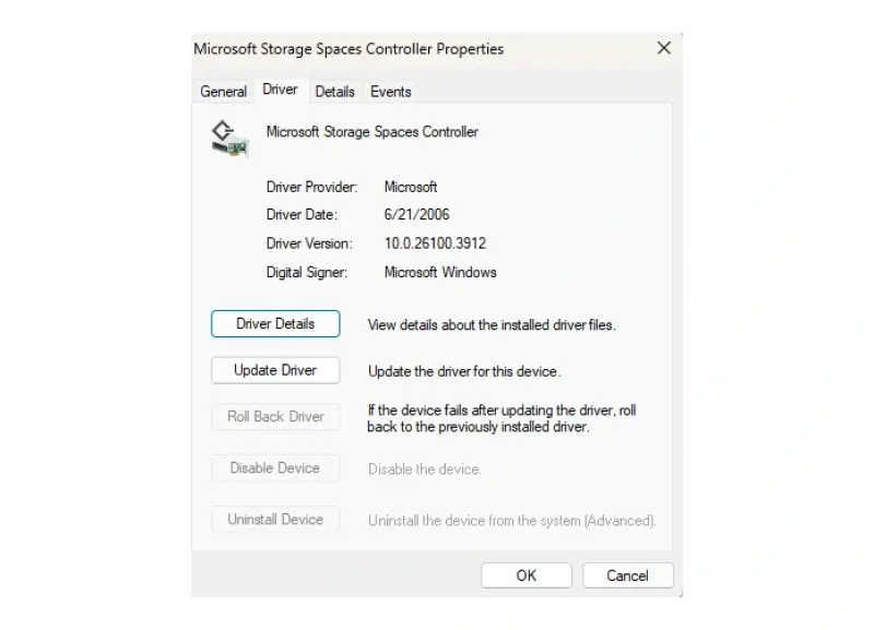 On the driver tab click roll back driver if available