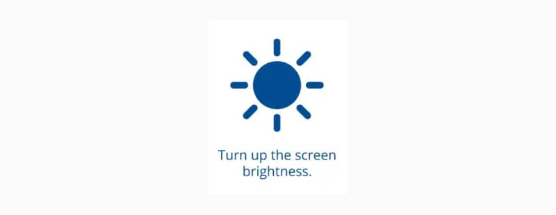A sun icon represents the screen brightness on a MacBook.