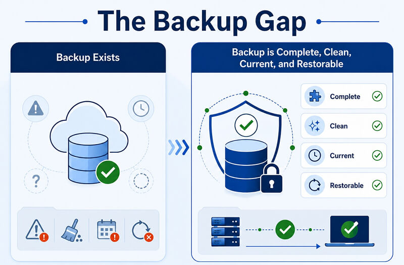 An infographic visualizing the backup gap of AI data centers.