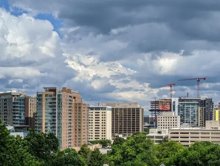 Aerial view of Bethesda Maryland